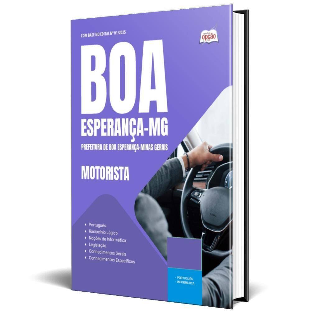 Apostila Prefeitura De Boa Esperança Mg 2025 Motorista