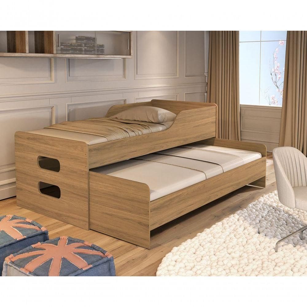 Bicama Solteiro Reforçada Com Cama Auxiliar 100% Mdf – Elis