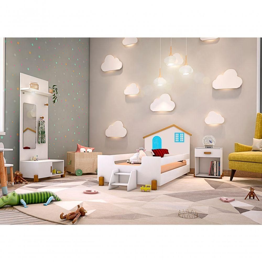 Cama Belíssima Com Colchão Incluso – Estrutura Reforçada, Design Azul Criativo