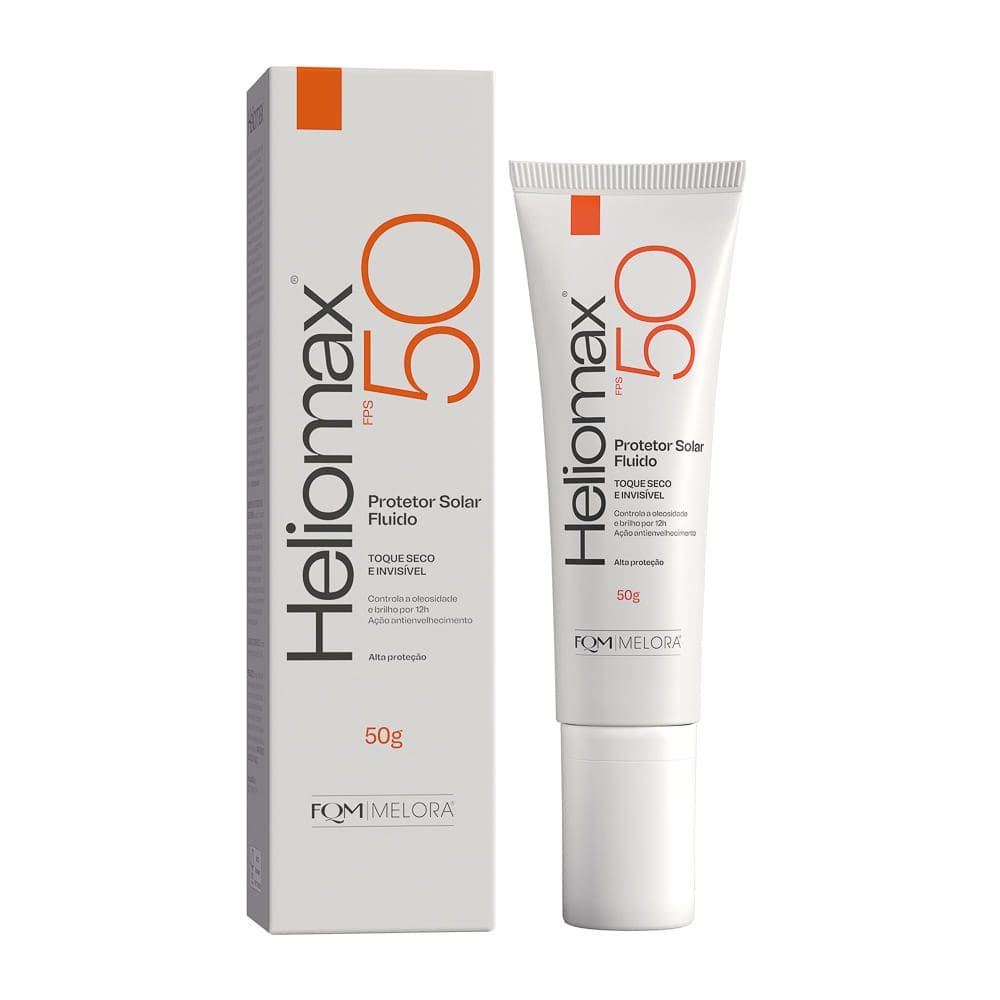 Heliomax Protetor Solar Fluido FPS 50 Sem Cor 50g