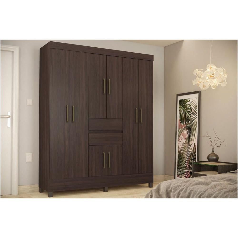 Guarda Roupa 8 Portas e 2 Gavetas Munique Cafe Touch - Demóbile