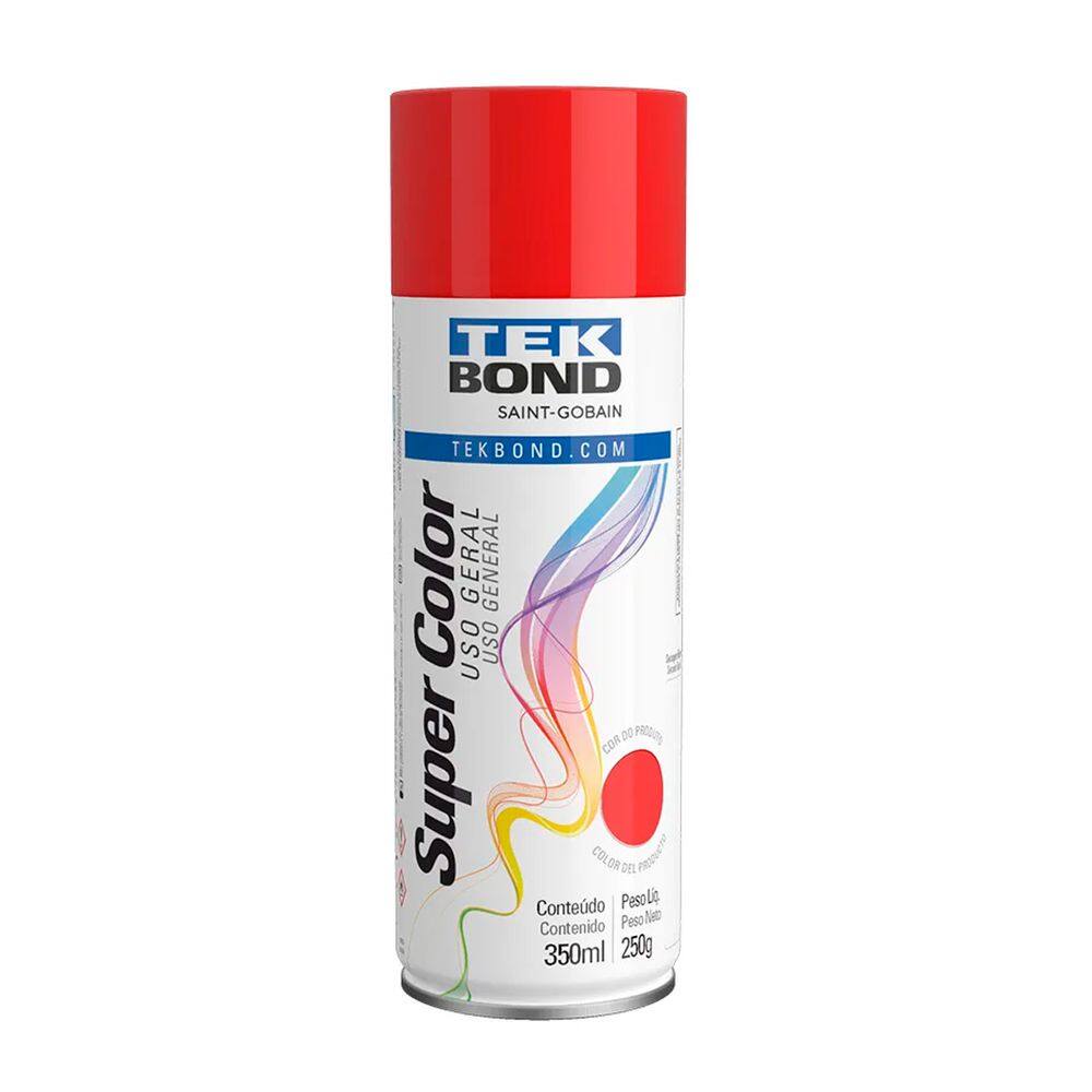 Tinta Super Color Tekbond 350Ml 250G Cor:Vermelho Uso Geral