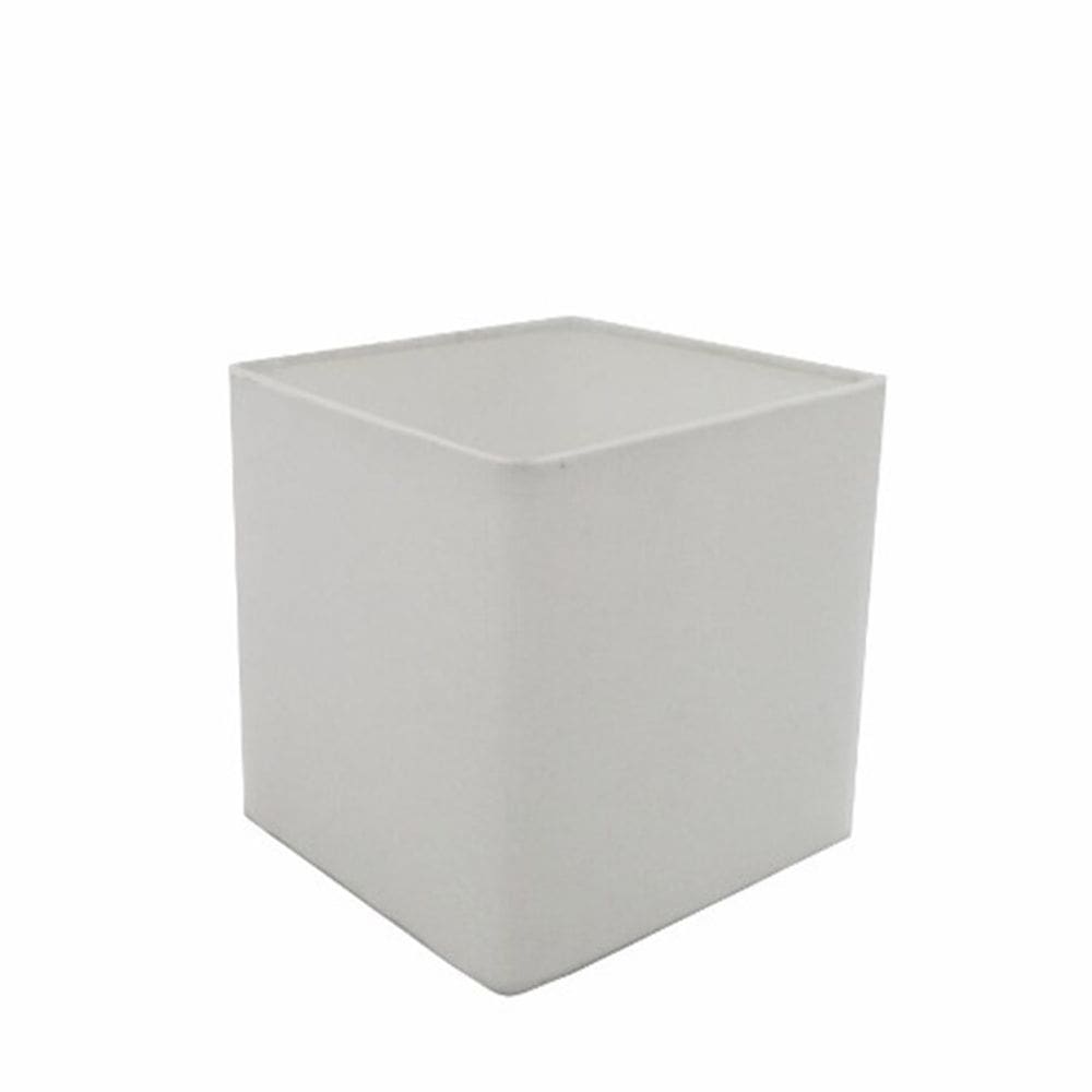 Cúpula em Tecido Quadrada Abajur Luminária Cp-4224 16/16x16cm Branco