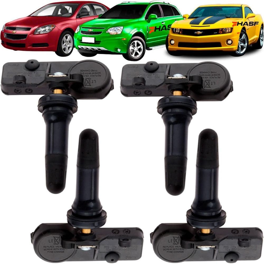 Kit 4 Jogo Sensor Tpms Pressão Pneu Gm Captiva Camaro Malibu