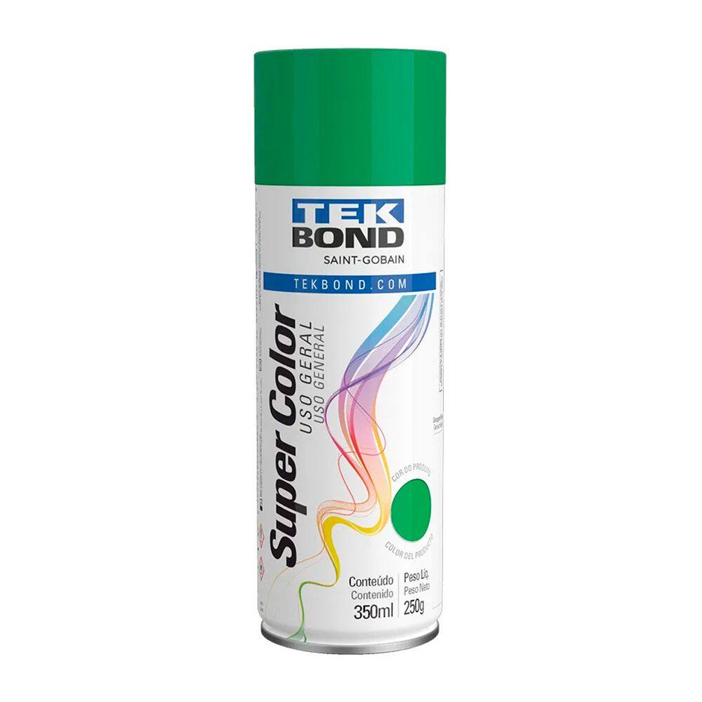 Tinta Super Color Tekbond 350Ml 250G Cor:Verde Uso Geral