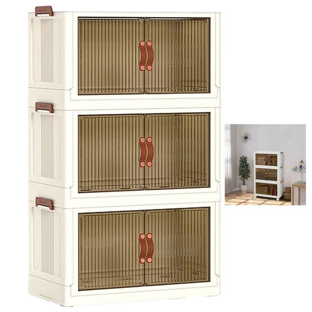 Armario Organizador Dobravel 3 Andares Empilhavel Decoraçao Organizaçao Casa