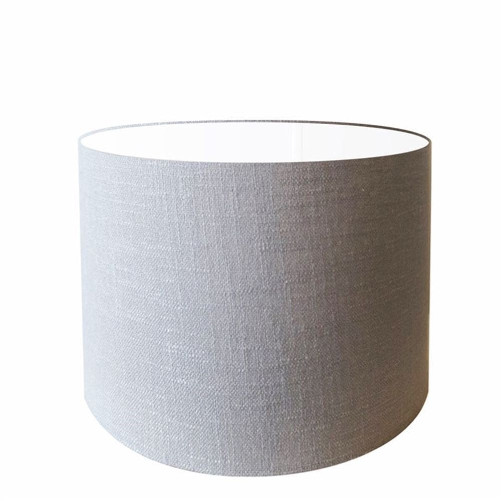 Cúpula em Tecido Cilindrica Abajur Luminária Cp-4099 40x25cm Rustico Cinza