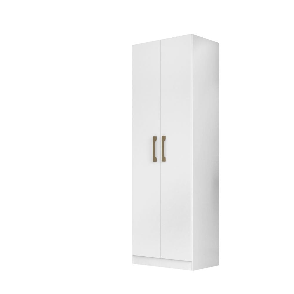 Armário Multiuso New Iris 2 Portas Branco 5 Prateleiras – Versátil, MDP, 182cm