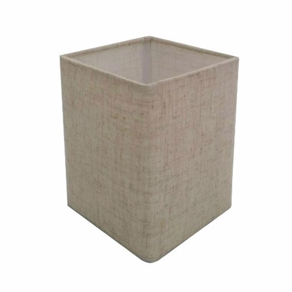 Cúpula em Tecido Quadrada Abajur Luminária Cp-4007 25/16x16cm Rustico Bege