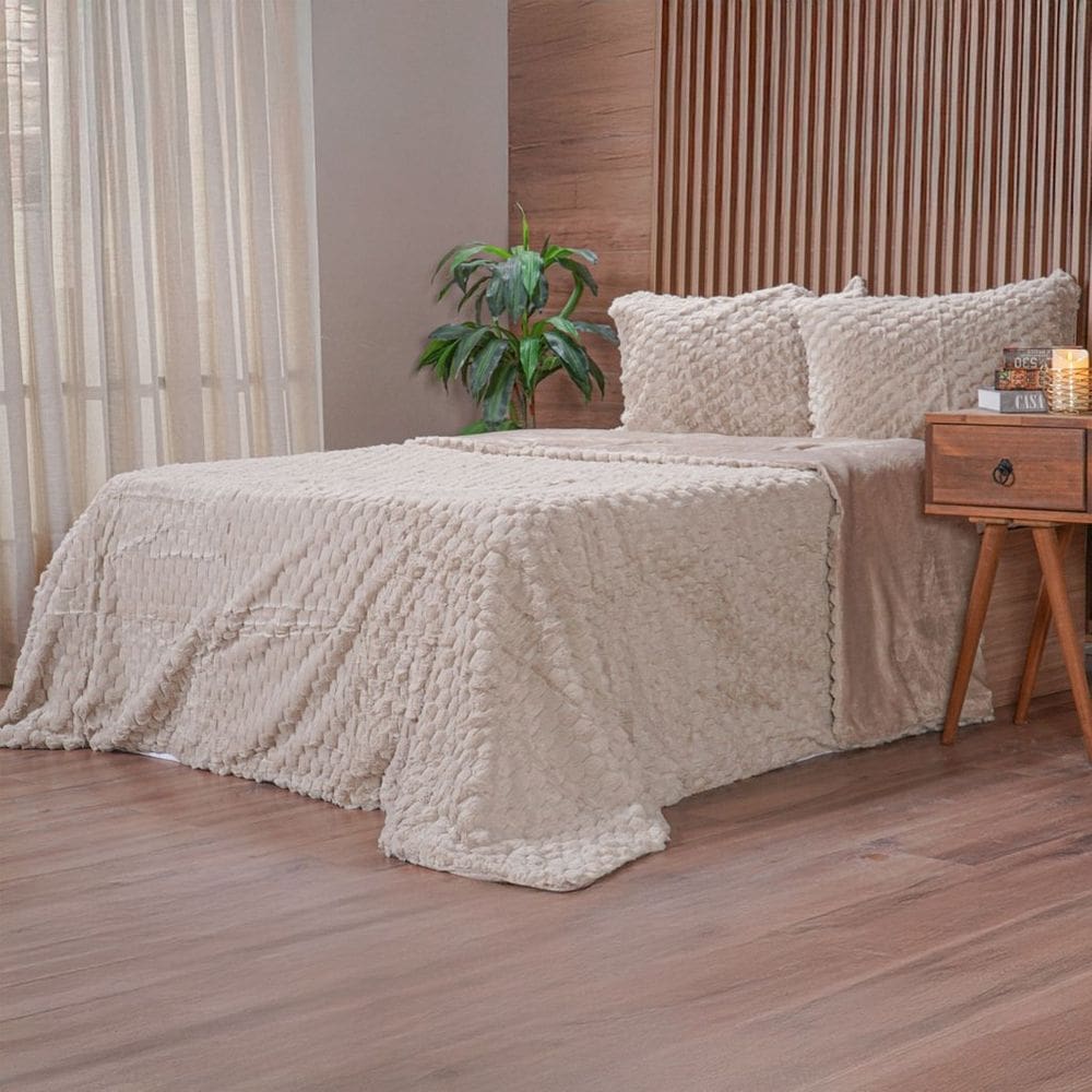 Kit Colcha Queen Luxor Jacquard 100% Poliéster 230x250cm