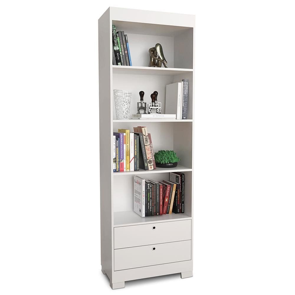 Estante Escritório Multiuso 4 Prateleiras 2 Gavetas Chile