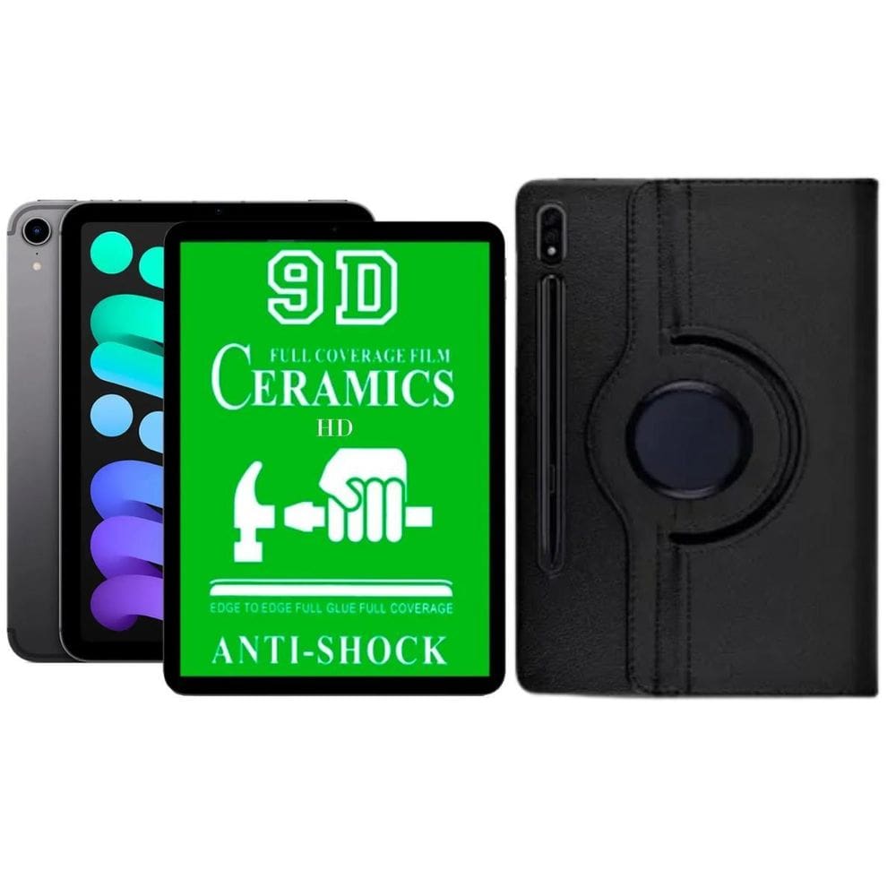 Capa Giratória Para Tab S10+ Plus + Película De Cerâmica 9D