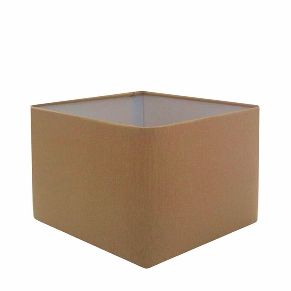 Cúpula em Tecido Quadrada Abajur Luminária Cp-25/35x35cm Palha
