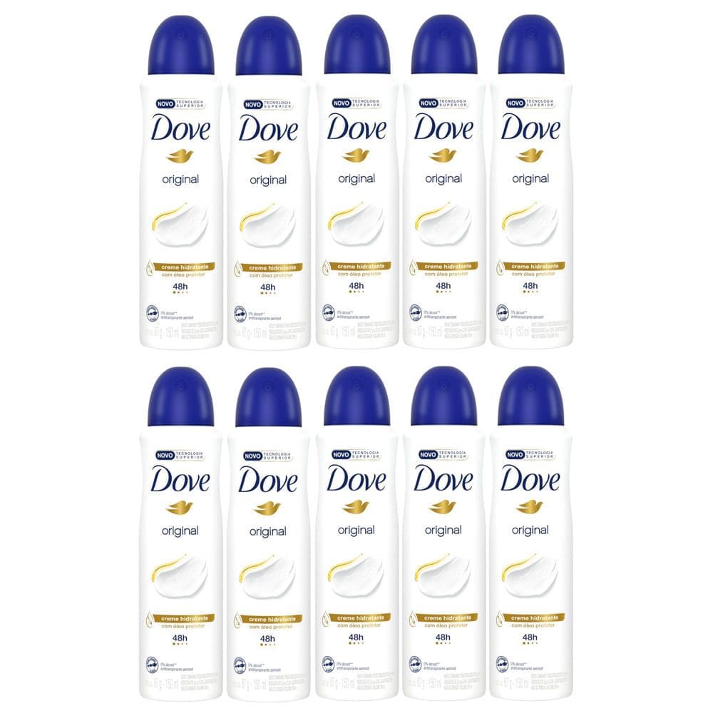 Kit 10 Desodorante Antitranspirante Aerosol Dove 150ml