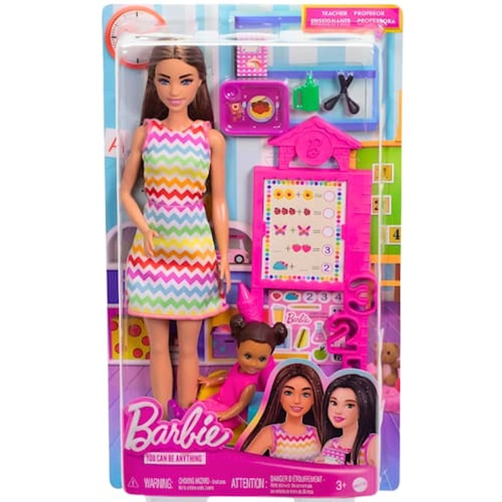 Boneca Barbie Profissões Conjunto de Cuidados Professora Mattel