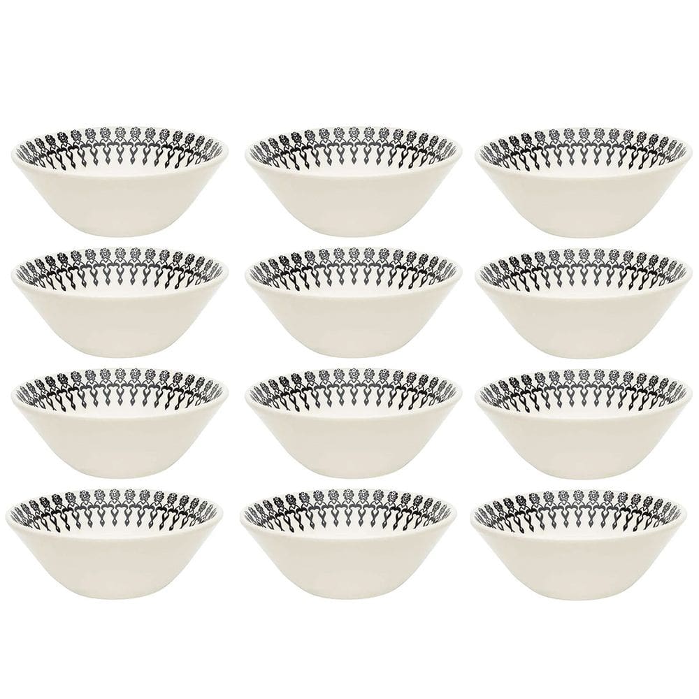 Tigela Conic de Ceramica Estampa Donna Folk 500ml 12un - Biona 091215