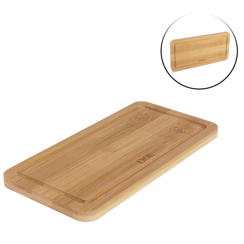 Bandeja de Bambu 10x20cm Retangular