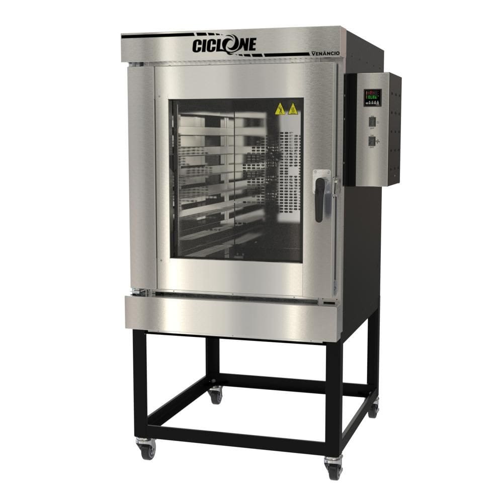 Forno Turbo Elétrico Venâncio Ciclone 8 esteiras Interior Inox Exterior Aço Carbono Trifásico 220V FTCE8
