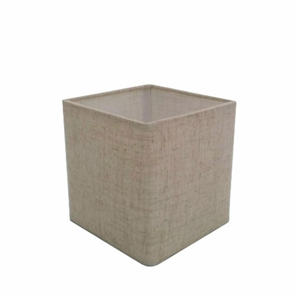 Cúpula em Tecido Quadrada Abajur Luminária Cp-2006 15/13x13cm Rustico Bege