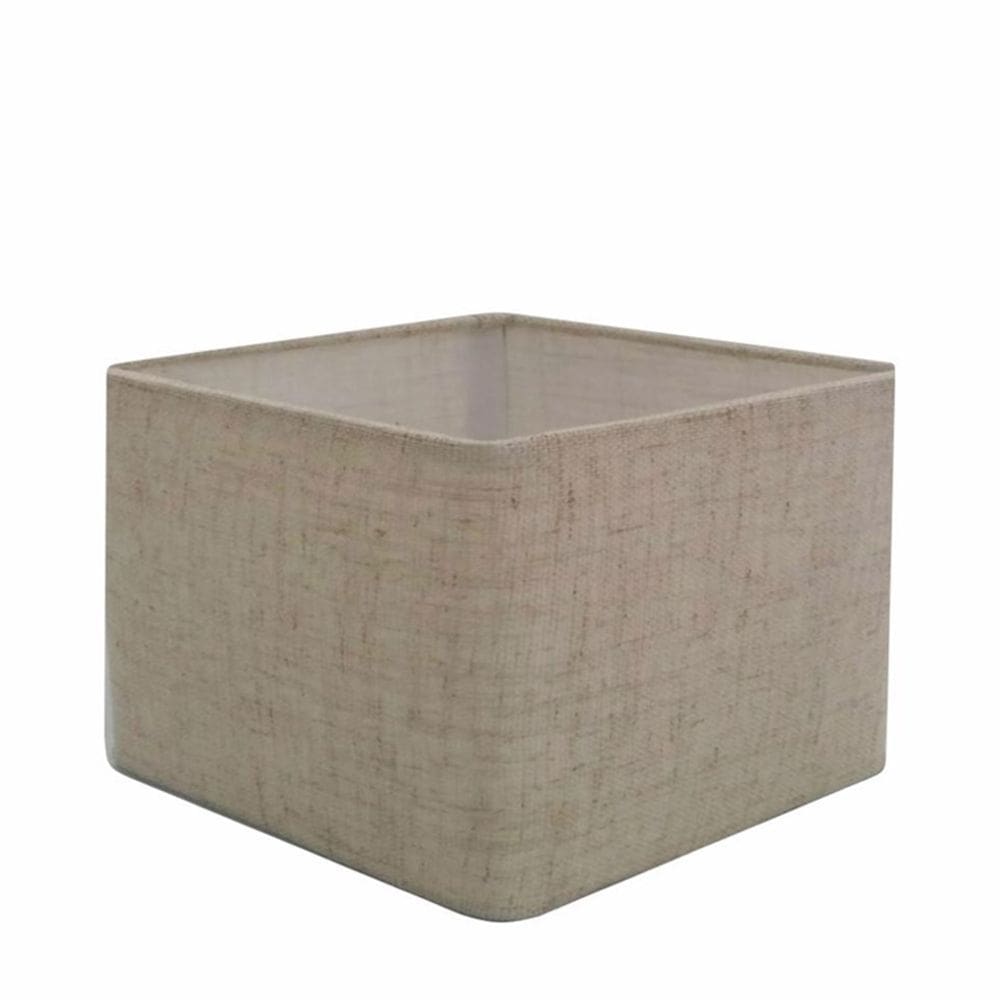 Cúpula em Tecido Quadrada Abajur Luminária Cp-25/35x35cm Rustico Bege