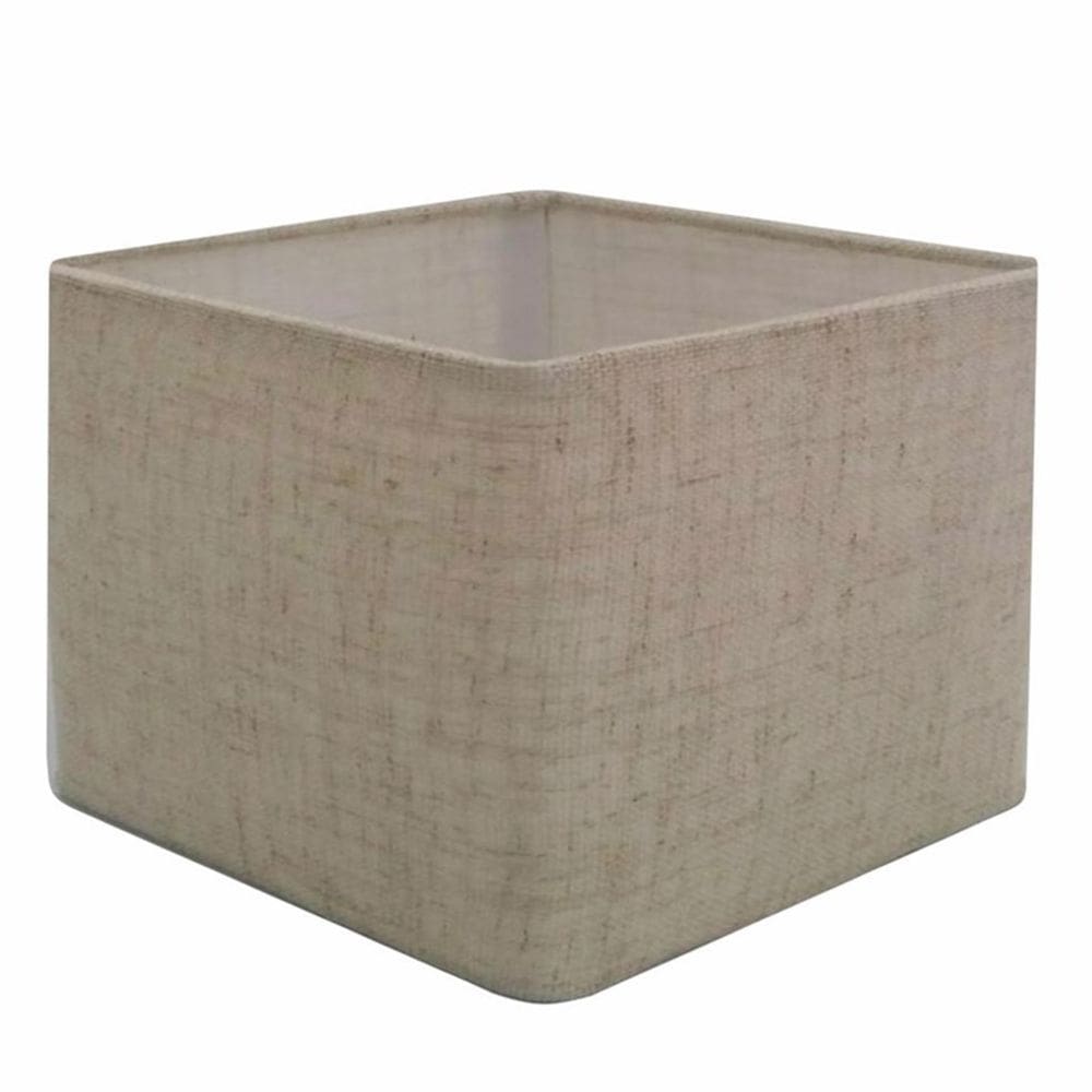Cúpula em Tecido Quadrada Abajur Luminária Cp-4077 30/50x50cm Rustico Bege