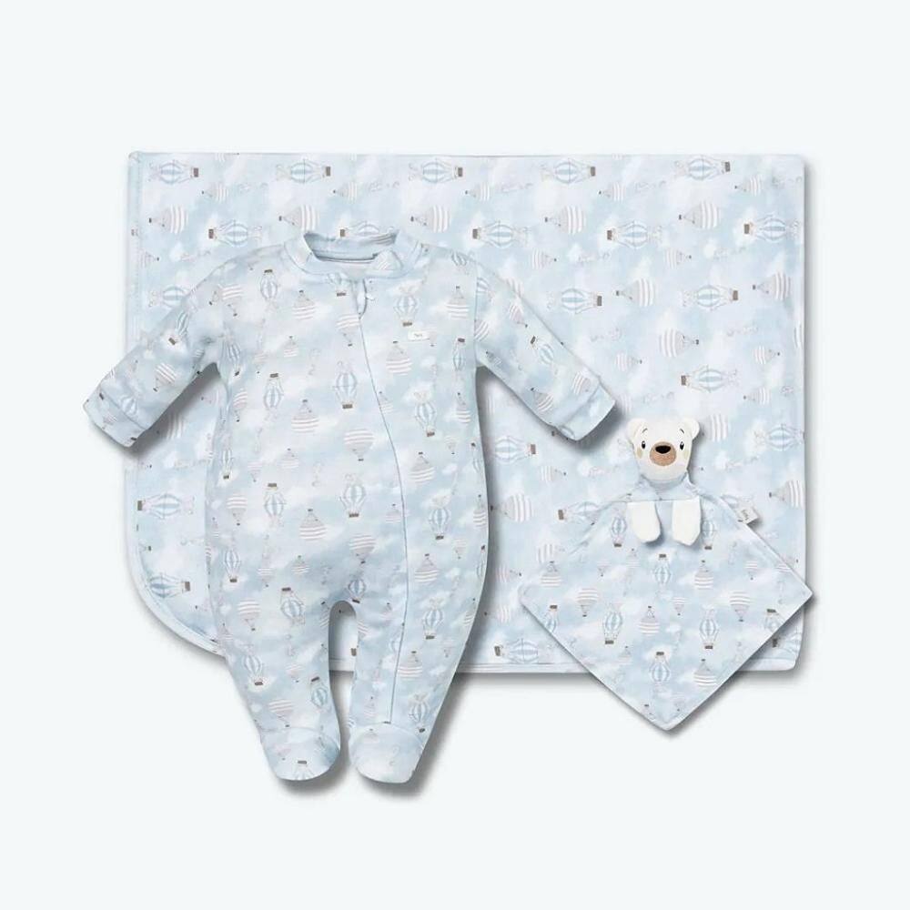 Kit Macacão Cueiro e Naninha Hug Presenteável Sonhe Alto