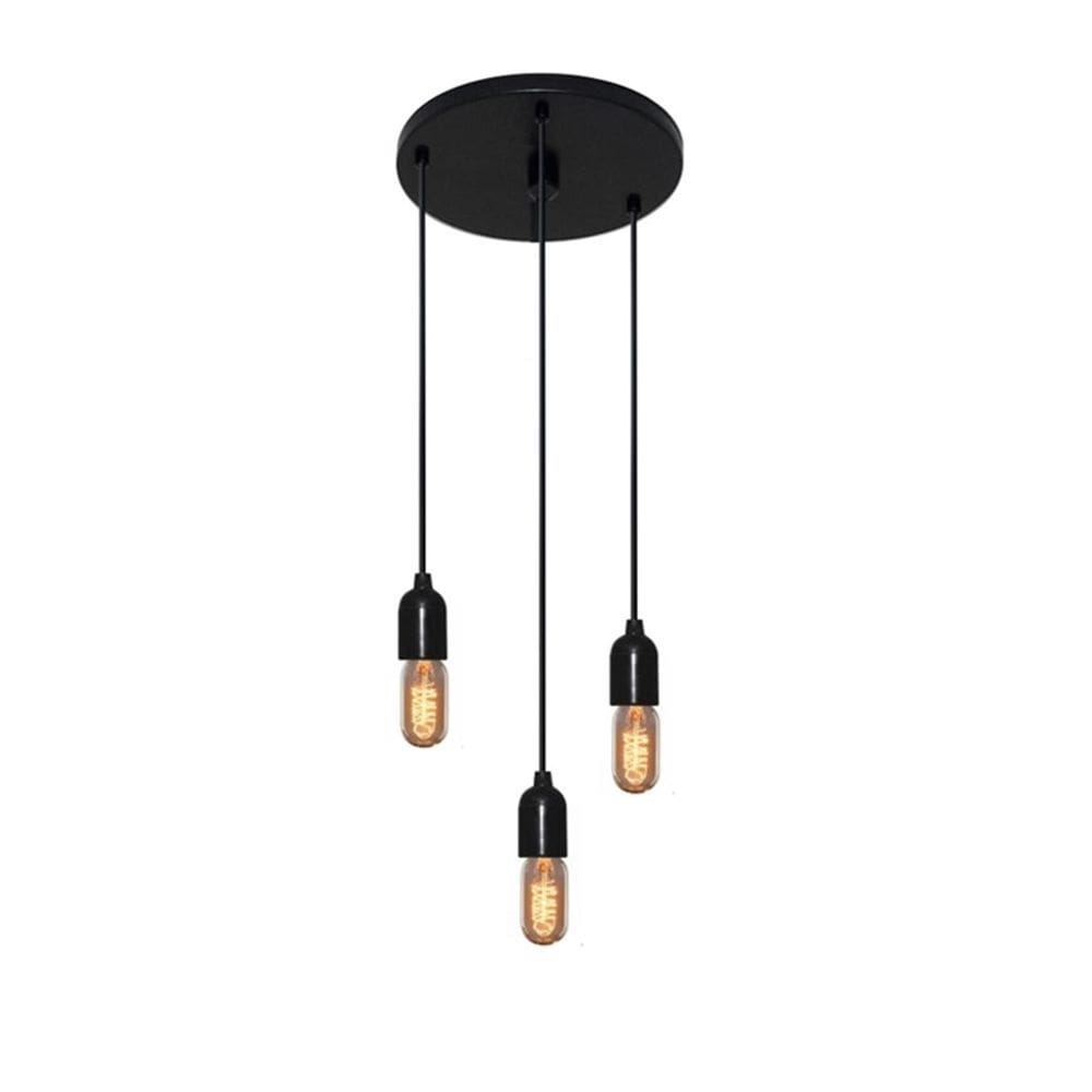 Luminária Pendente Retro Md-4162/3 Suporte Para Lâmpada / Não Inclusa - Bivolt