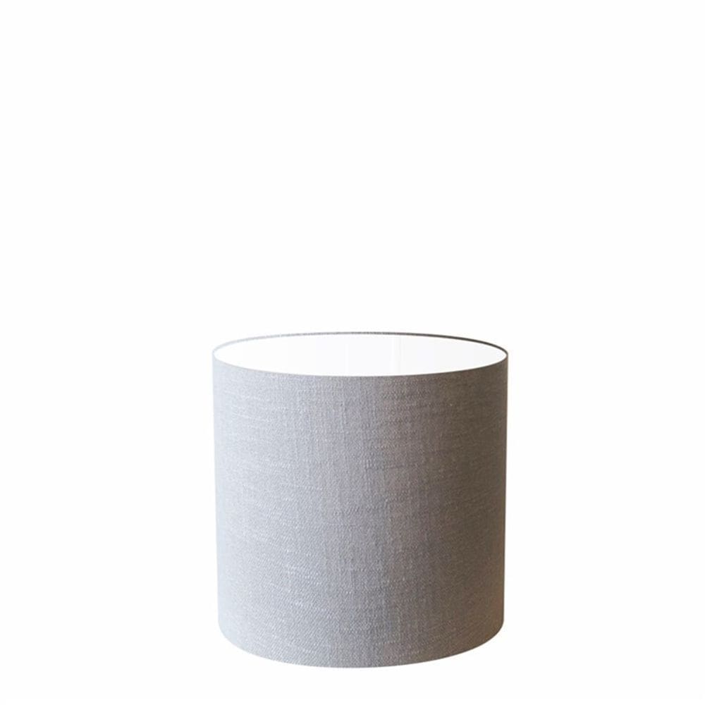 Cúpula em Tecido Cilindrica Abajur Luminária Cp-4046 18x18cm Rustico Cinza