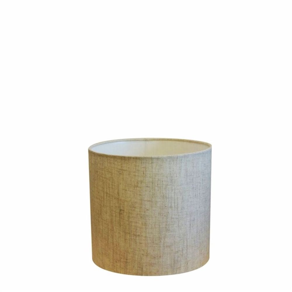 Cúpula em Tecido Cilindrica Abajur Luminária Cp-4046 18x18cm Rustico Bege