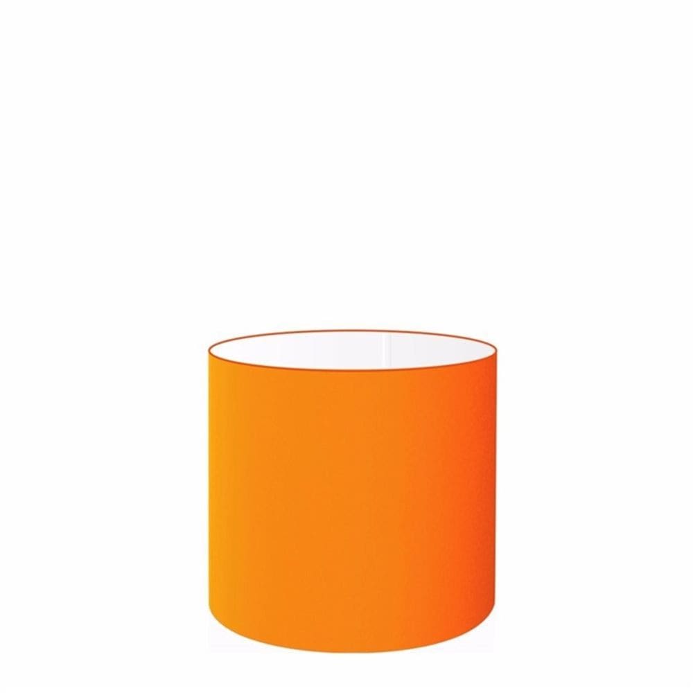 Cúpula em Tecido Cilindrica Abajur Luminária Cp-4046 18x18cm Laranja