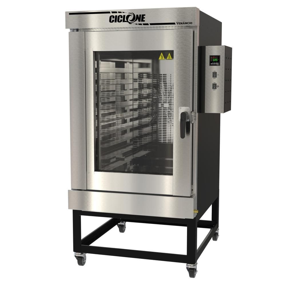 Forno Turbo A Gás Venâncio Ciclone 10 Esteiras Interior Inox Exterior Aço Carbono 127V FTCG10