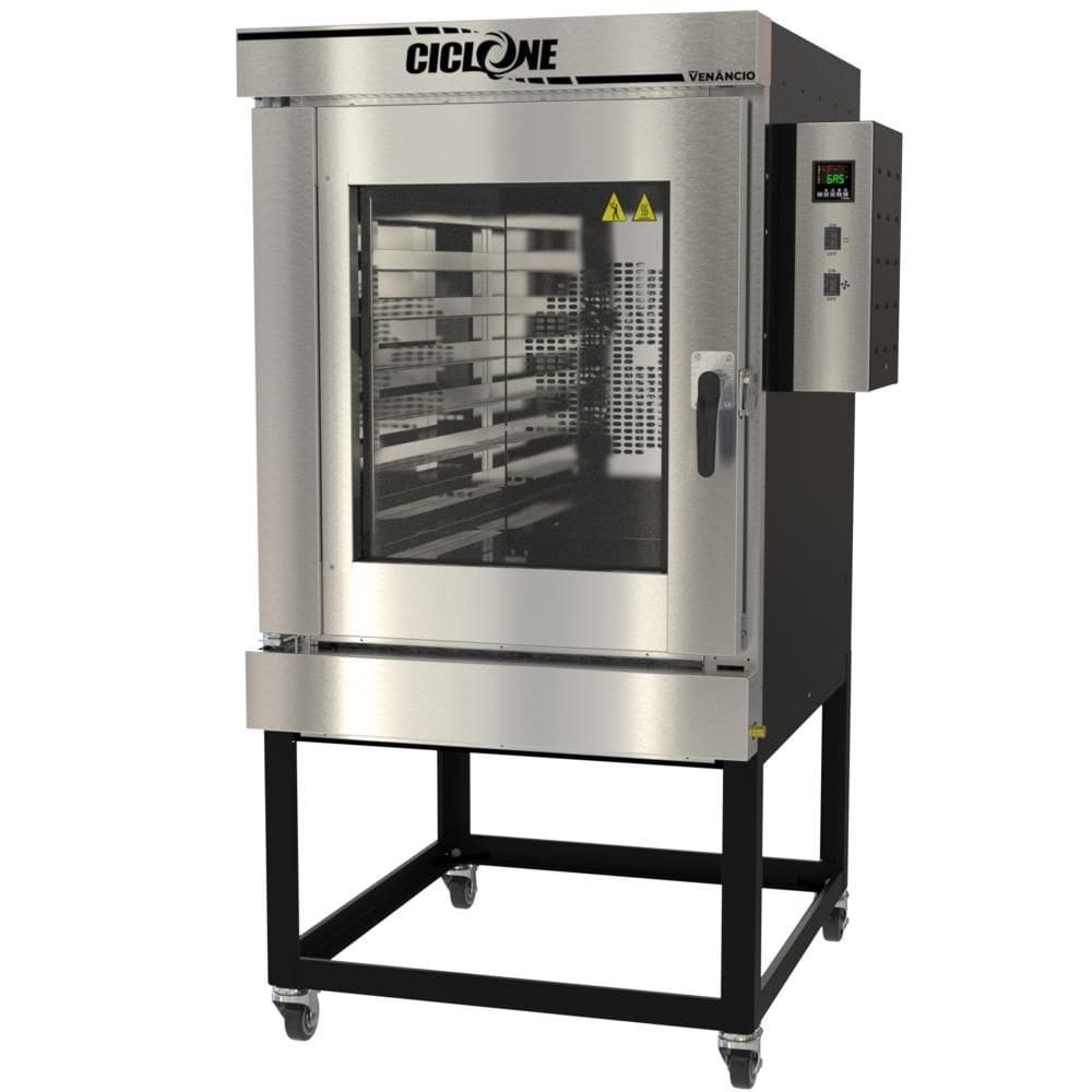 Forno Turbo A Gás Venâncio Ciclone 8 Esteiras Interior Inox Exterior Aço Carbono 127V FTCG8