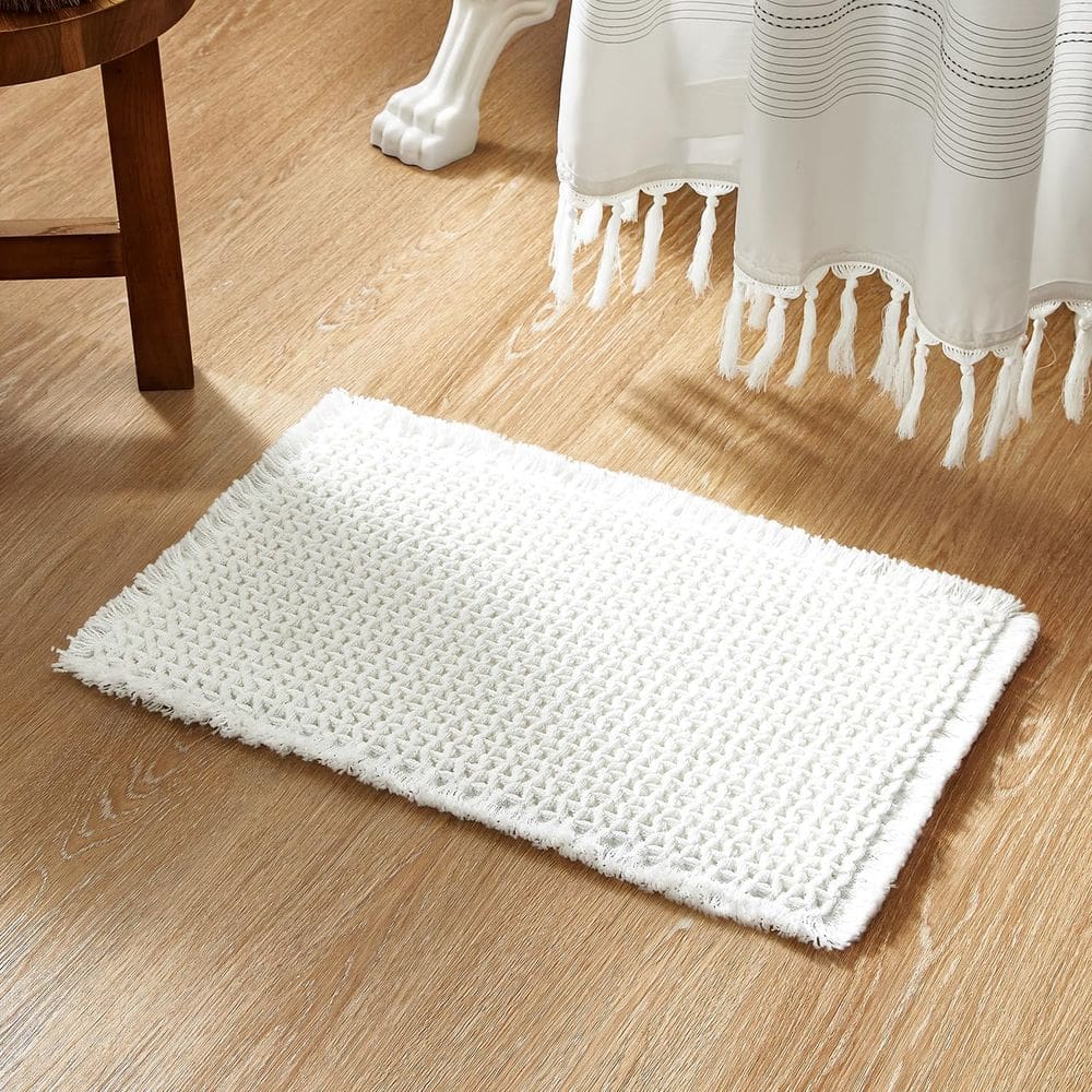 Tapetes de banheiro TYUU Tapete de banho antiderrapante superabsorvente para waffles