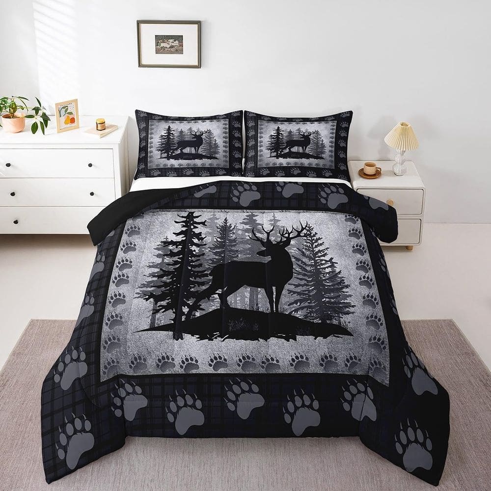 Conjunto de edredom Castle Fairy Rustic Deer em tamanho real para crianças