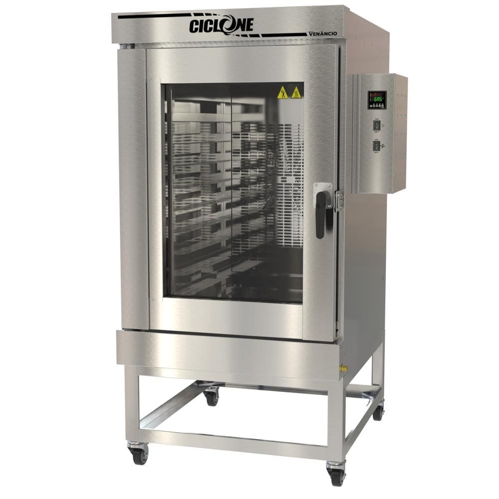 Forno Turbo A Gás Venâncio Ciclone 10 Esteiras Interior e Exterior Inox 127V FTCG10