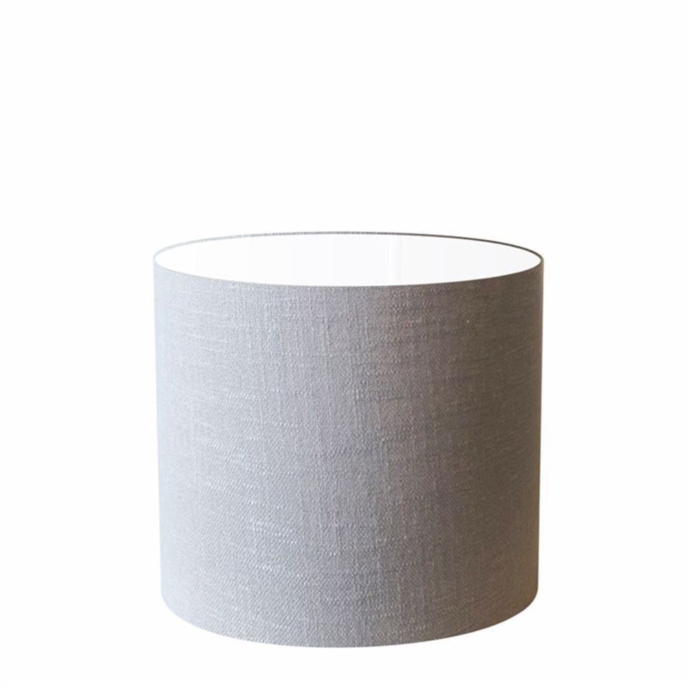 Cúpula em Tecido Cilíndrico Abajur Luminária Cp-4143 35x25cm Rustico Cinza