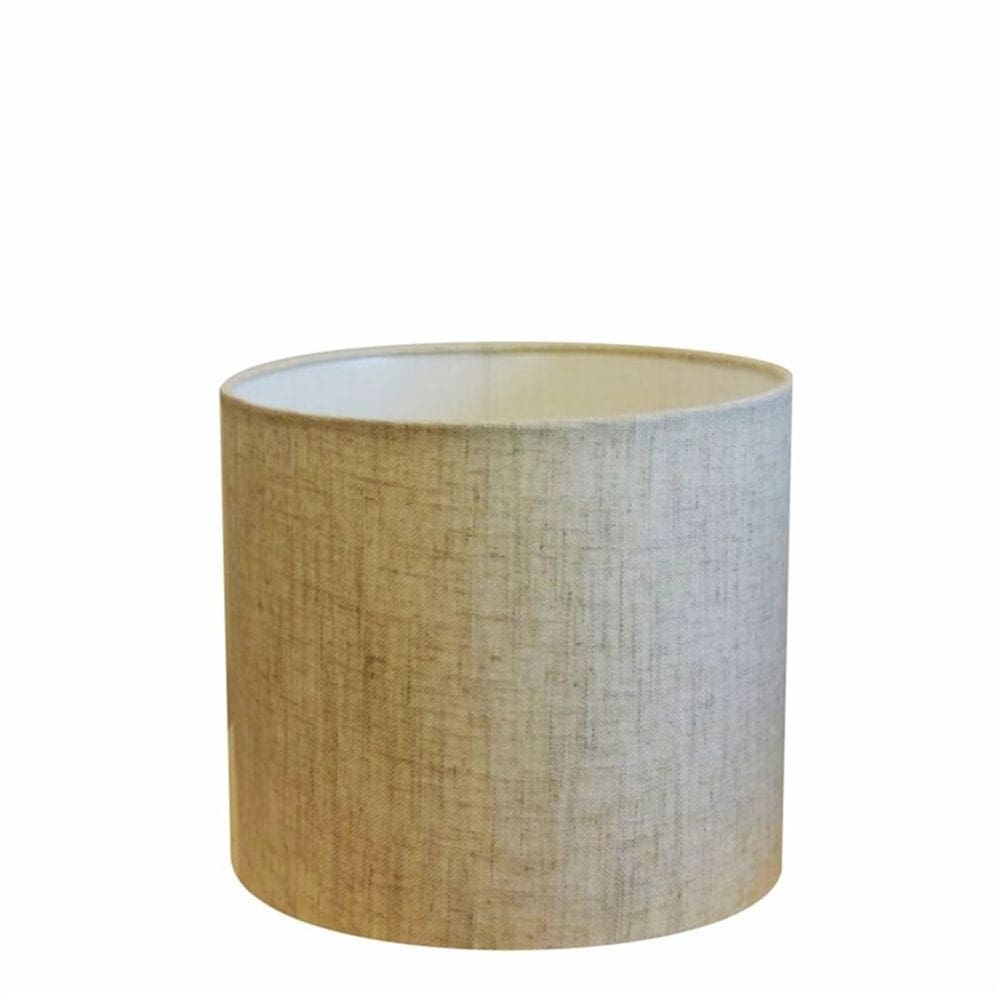 Cúpula em Tecido Cilíndrico Abajur Luminária Cp-4143 35x25cm Rustico Bege