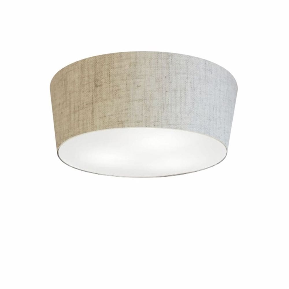 Plafon Cone Md-3003 Cúpula em Tecido 12/40x35cm Rustico Bege - Bivolt