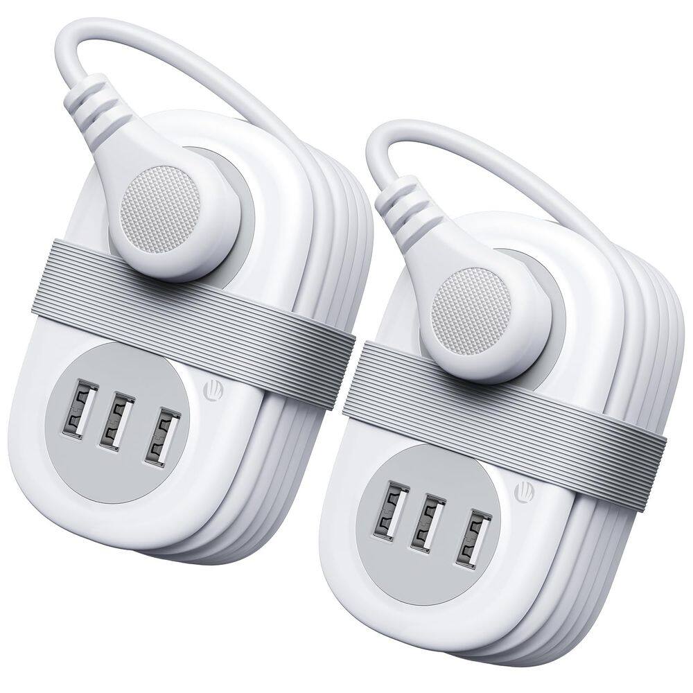 Faixa de alimentação de viagem ORICO AP3-2A3U-WH com 2 tomadas CA e 3 USB