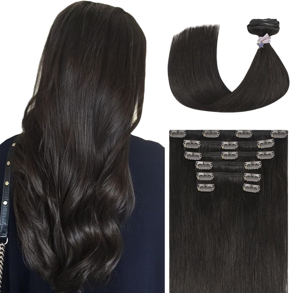 Extensões de cabelo Ukira Dark Brown Real Human Hair 18