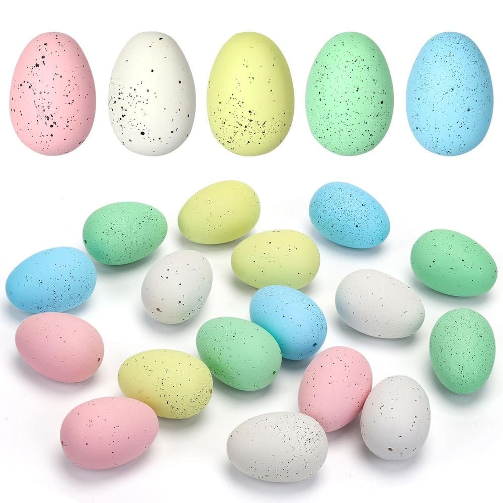 Conjunto decorativo de ovos salpicados de Páscoa Fruasio de 30 em caixa