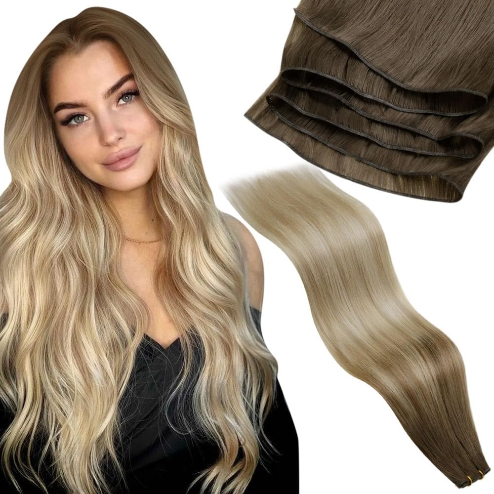 Costure em extensões de cabelo LaAvoo Genius Weft Human Hair 18