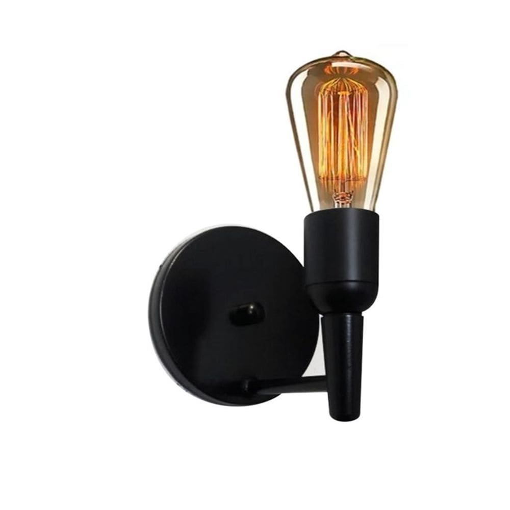 Lustre Arandela Retro Md-2028 Preto Suporte Para Lâmpada - Bivolt