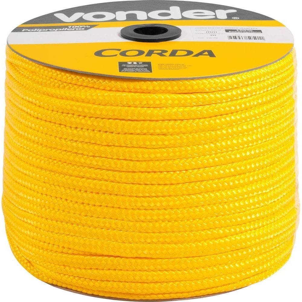 Corda Multifilamento Trançada 10Mm 190M Amarela Carretel - V