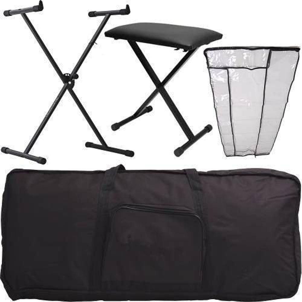 Kit Acessórios De Teclado Banqueta Capa Cobertura Suporte