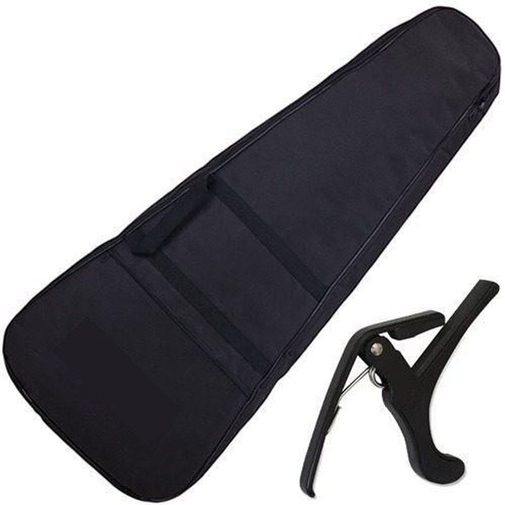 Kit Capa Bag Para Violão Clássico Acolchoada Com Capotraste