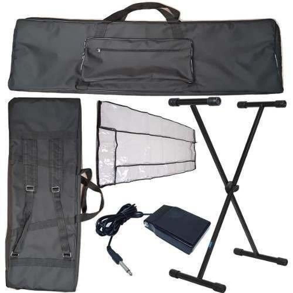 Kit Capa Teclado Roland Xps10 Acessórios + Suporte + Pedal