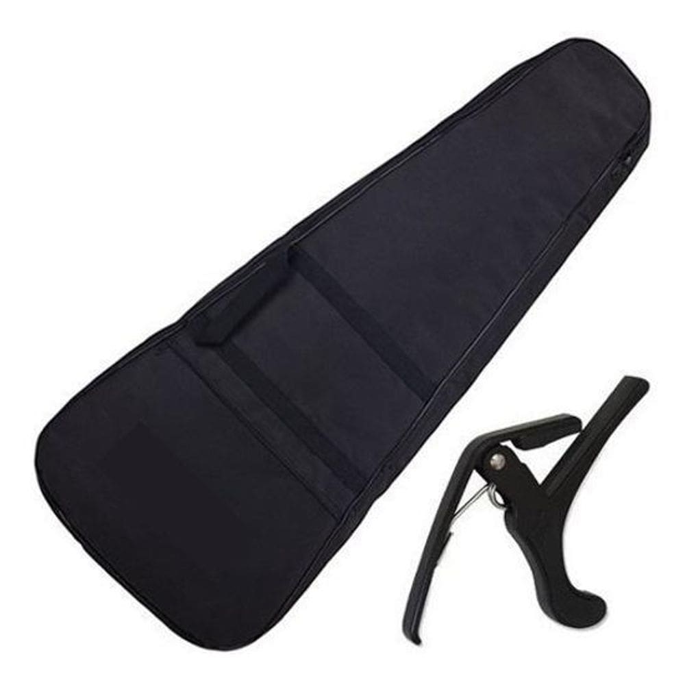 Kit Capa Nylon Acolchoada Para Vioão Clássico + Capotraste