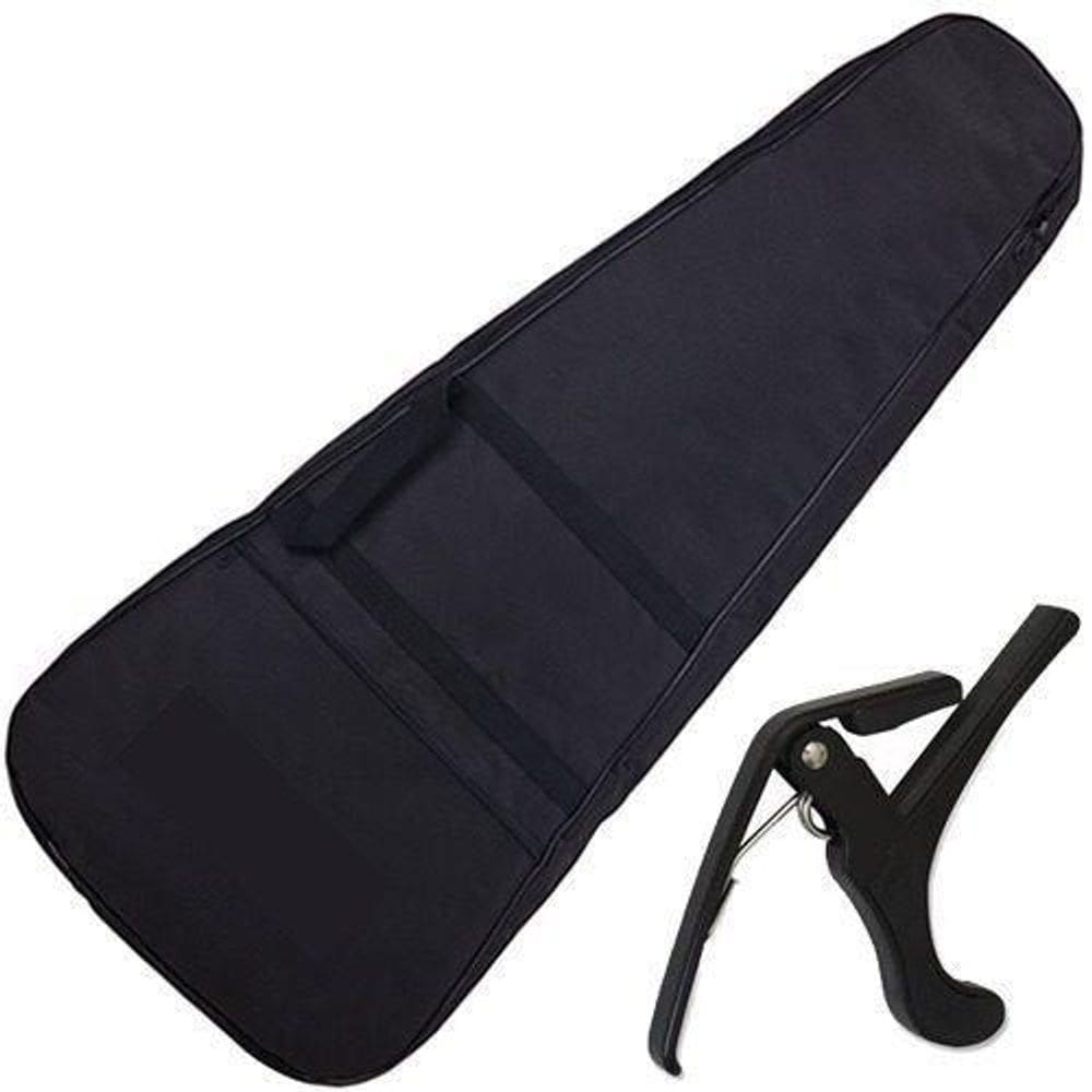 Kit Capa Para Violão Clássico Acolchoada Com Capotraste