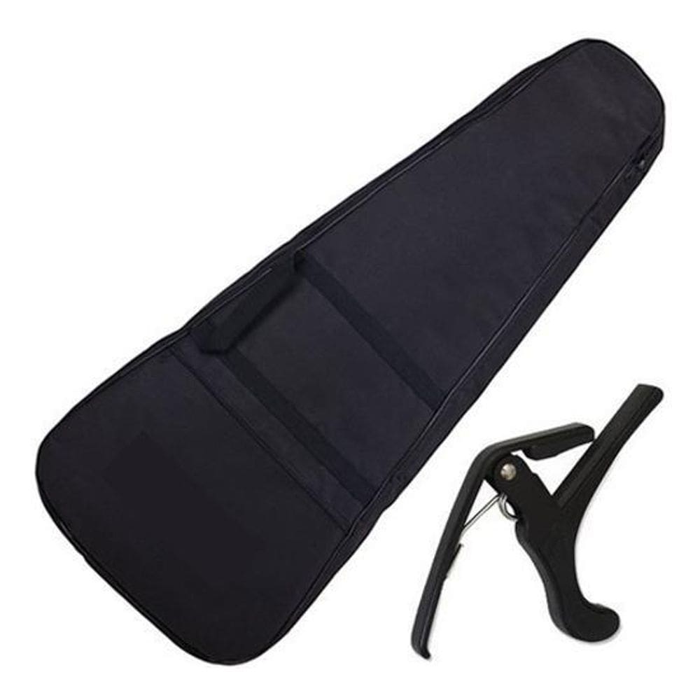 Kit Capa Violão Clássico Luxo Alcochoada + Capotraste Carbon
